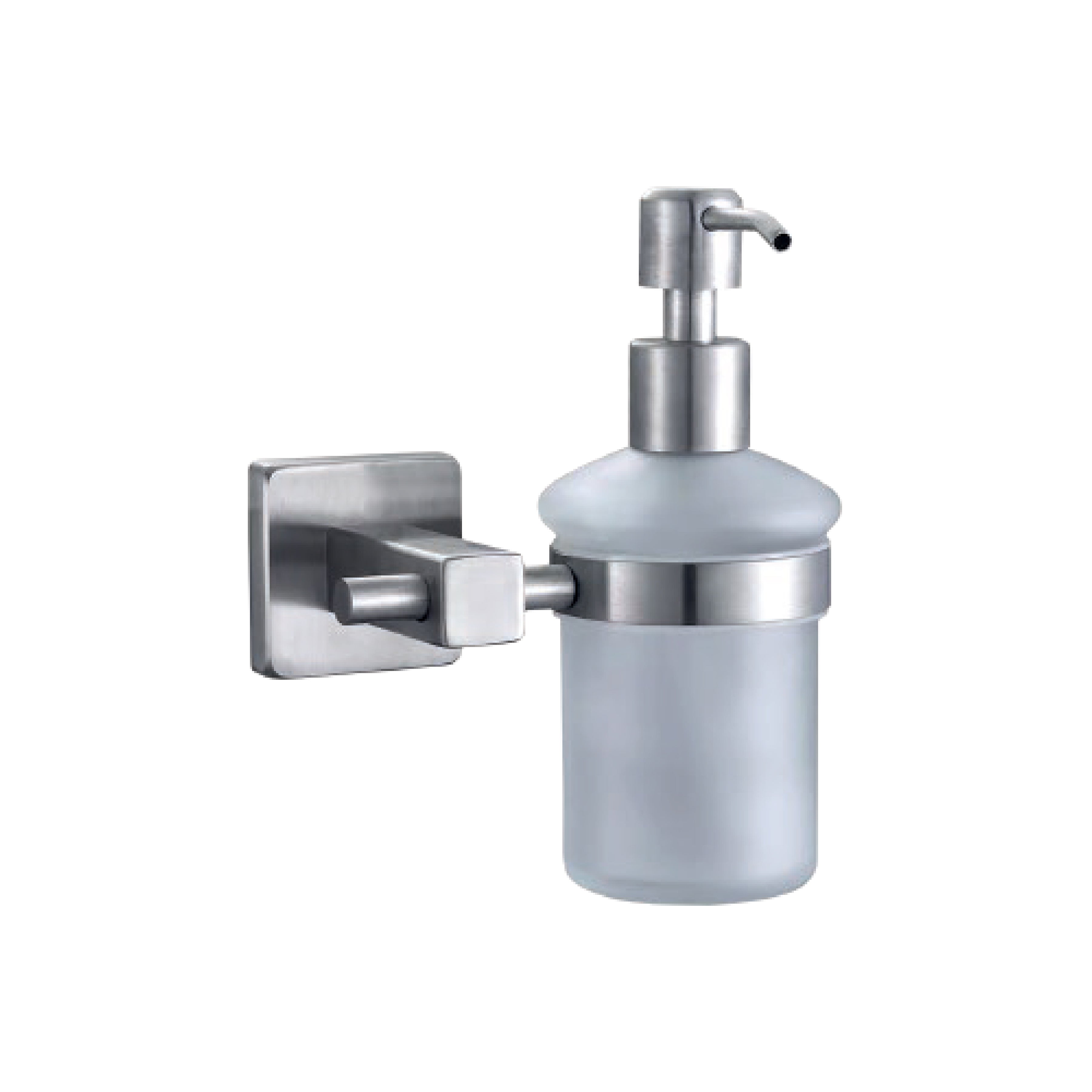 Jabonera Liquida Base Cuadrada (Acero Mate) - Fratelli